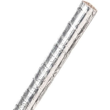 TECHFLEX Techflex Thermashield Aluminized Fiberglass Tube .38in Dia., 100', Silver TTN0.38SV-100